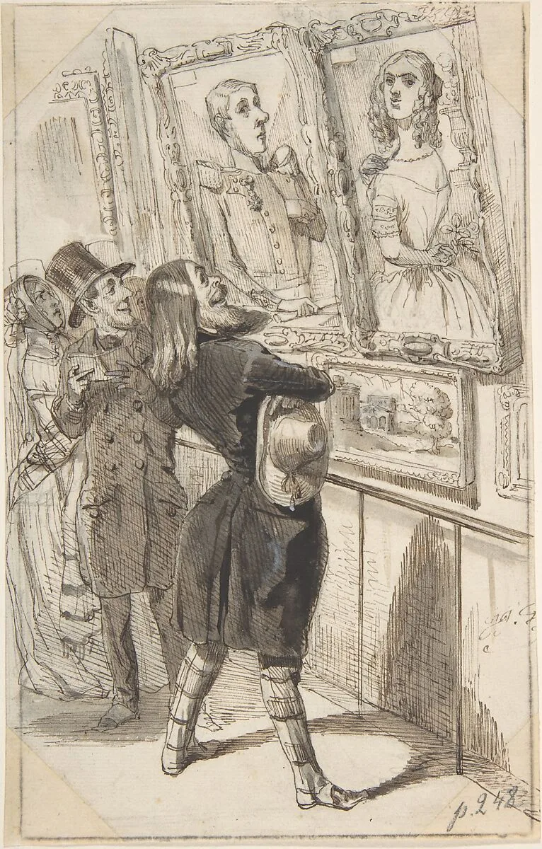 Illustration for Jérôme Paturot à la recherche d'une position sociale (Jérôme Patruot in Search of a Social Position), by Louis Reybaud, Paris, 1846 — J. J. Grandville