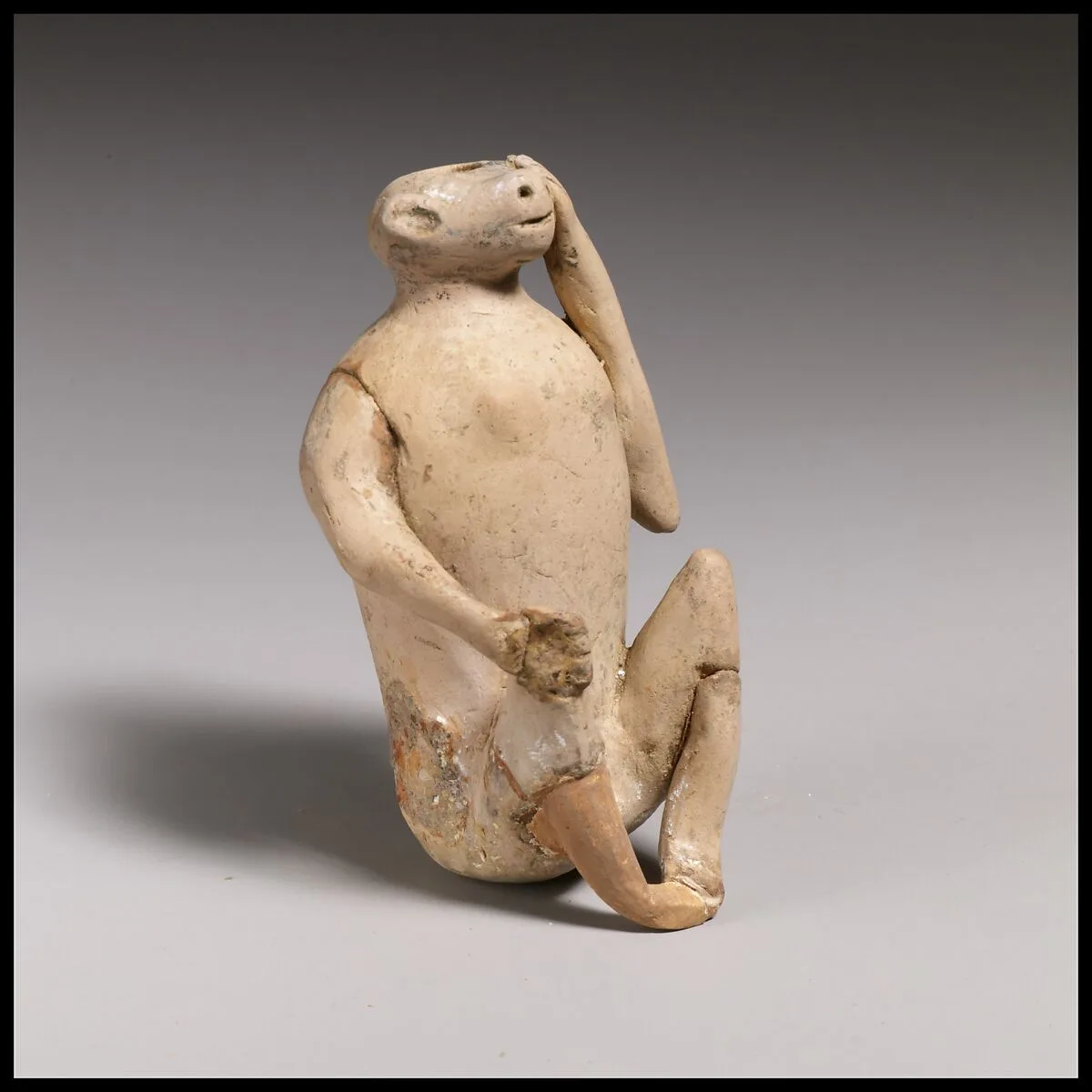 Terracotta vase in the form of an ape — Unknown