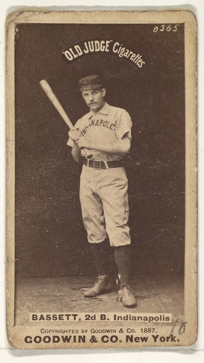 Bassett, 2nd Base, Indianapolis, from the Old Judge series (N172) for Old Judge Cigarettes — Goodwin & Company