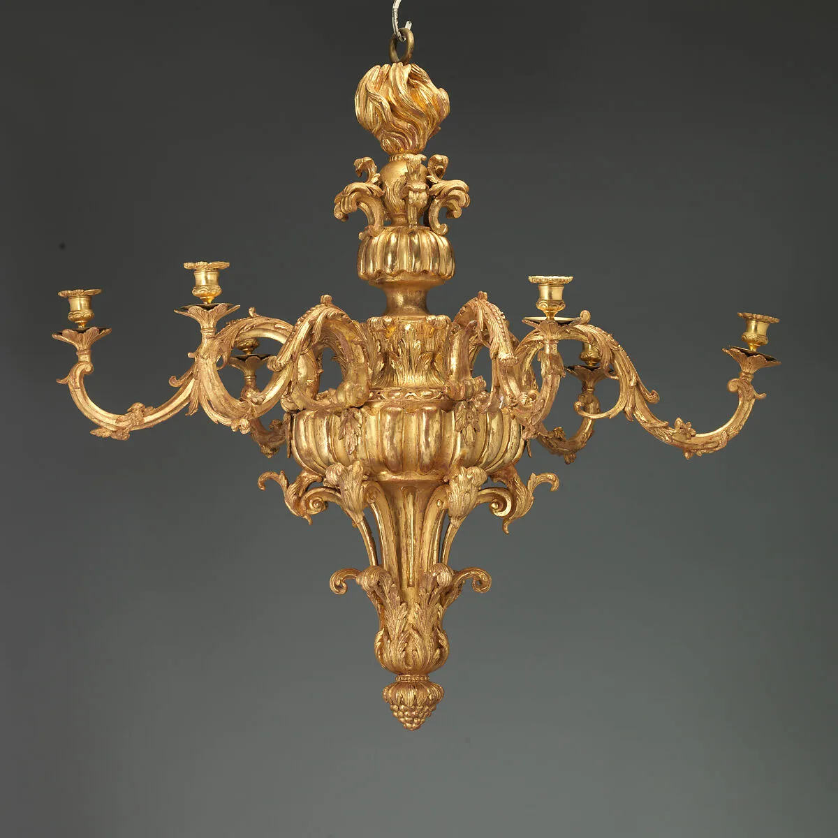 Six-branch chandelier (one of a pair) — Unknown