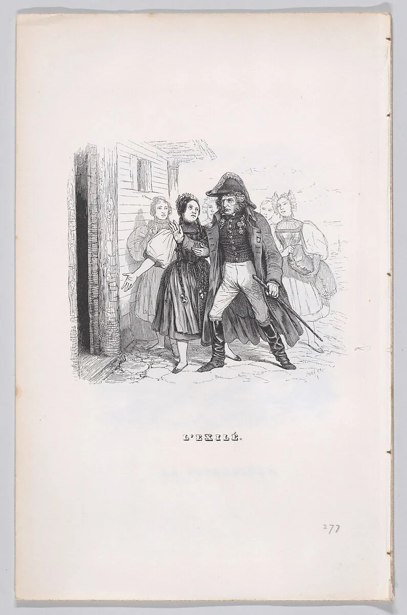 "The Exiled" from The Complete Works of Béranger — Auguste Raffet|Fournier & Perrotin|J. J. Grandville|Pierre Jean de Béranger