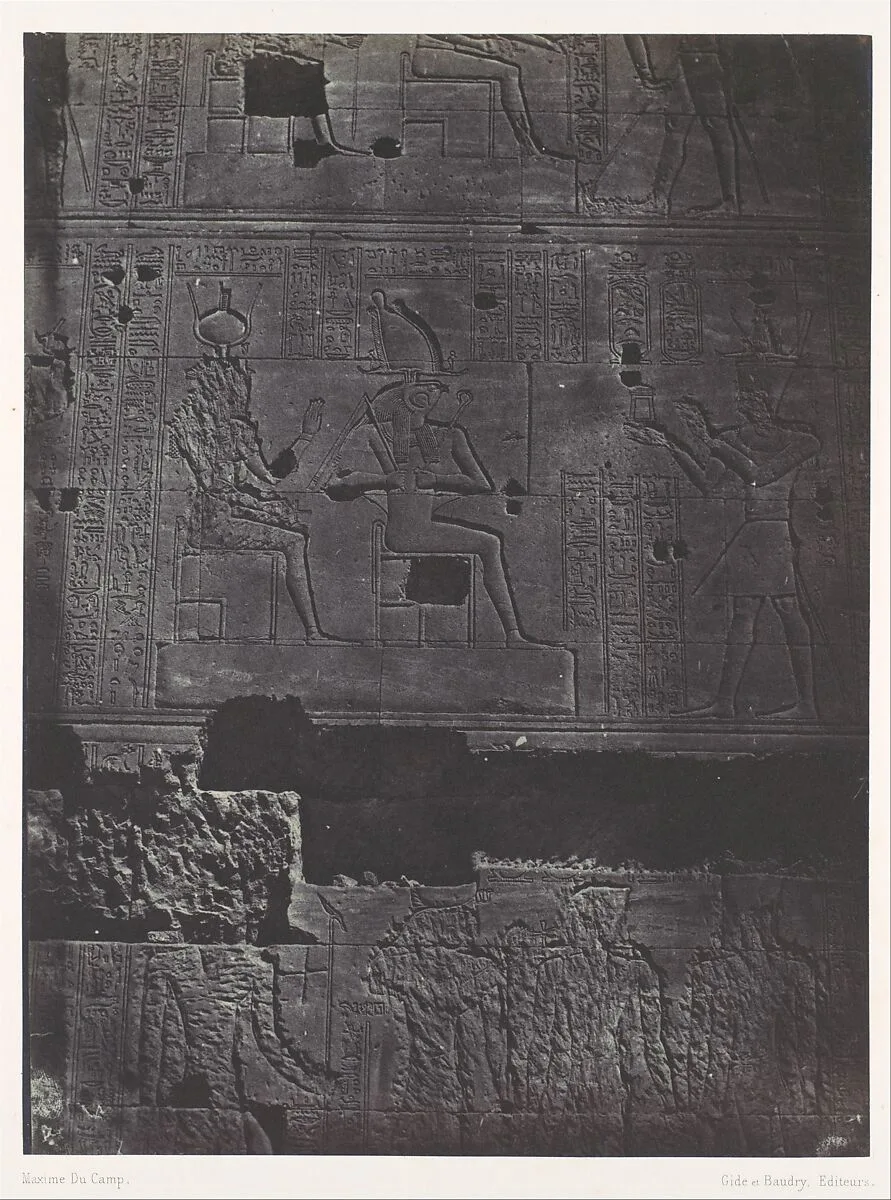 Nubie. Grand Temple D'Isis A Philoe. Muraille occidentale — Maxime Du Camp|Imprimerie photographique de Blanquart-Évrard, à Lille