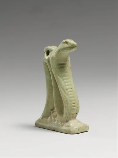 Faience snake amulet