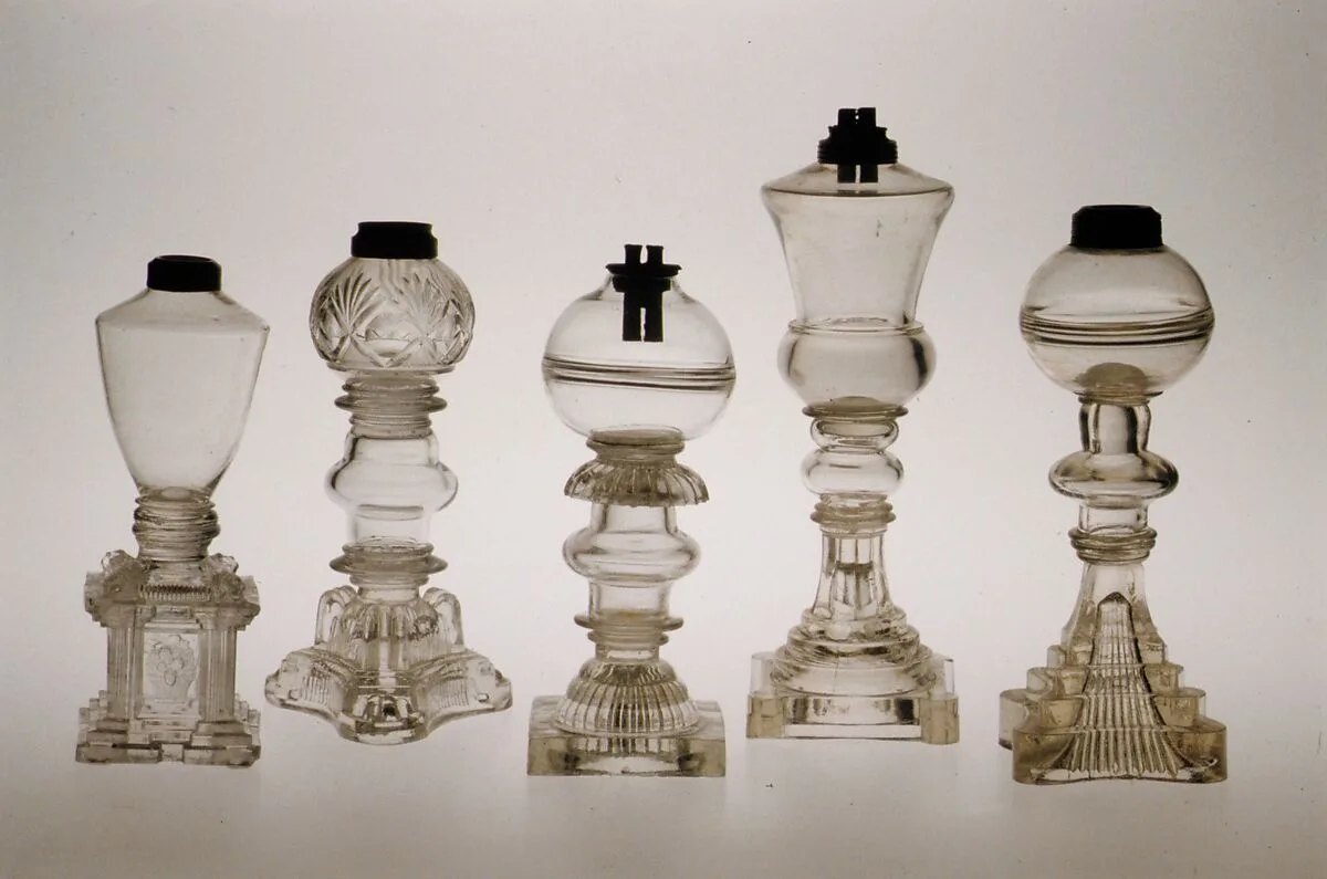 Whale Oil Lamp — South Boston Flint Glass Works|Thomas Cains|Phoenix Glass Works