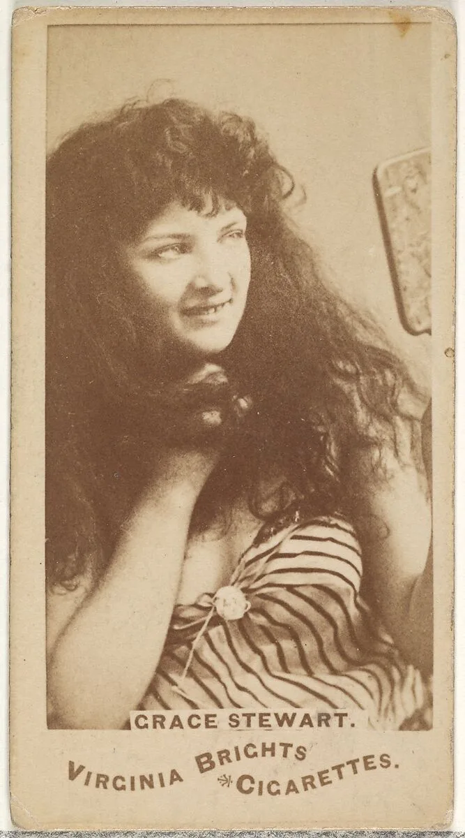 Grace Stewart, from the Actors and Actresses series (N45, Type 1) for Virginia Brights Cigarettes — Allen & Ginter