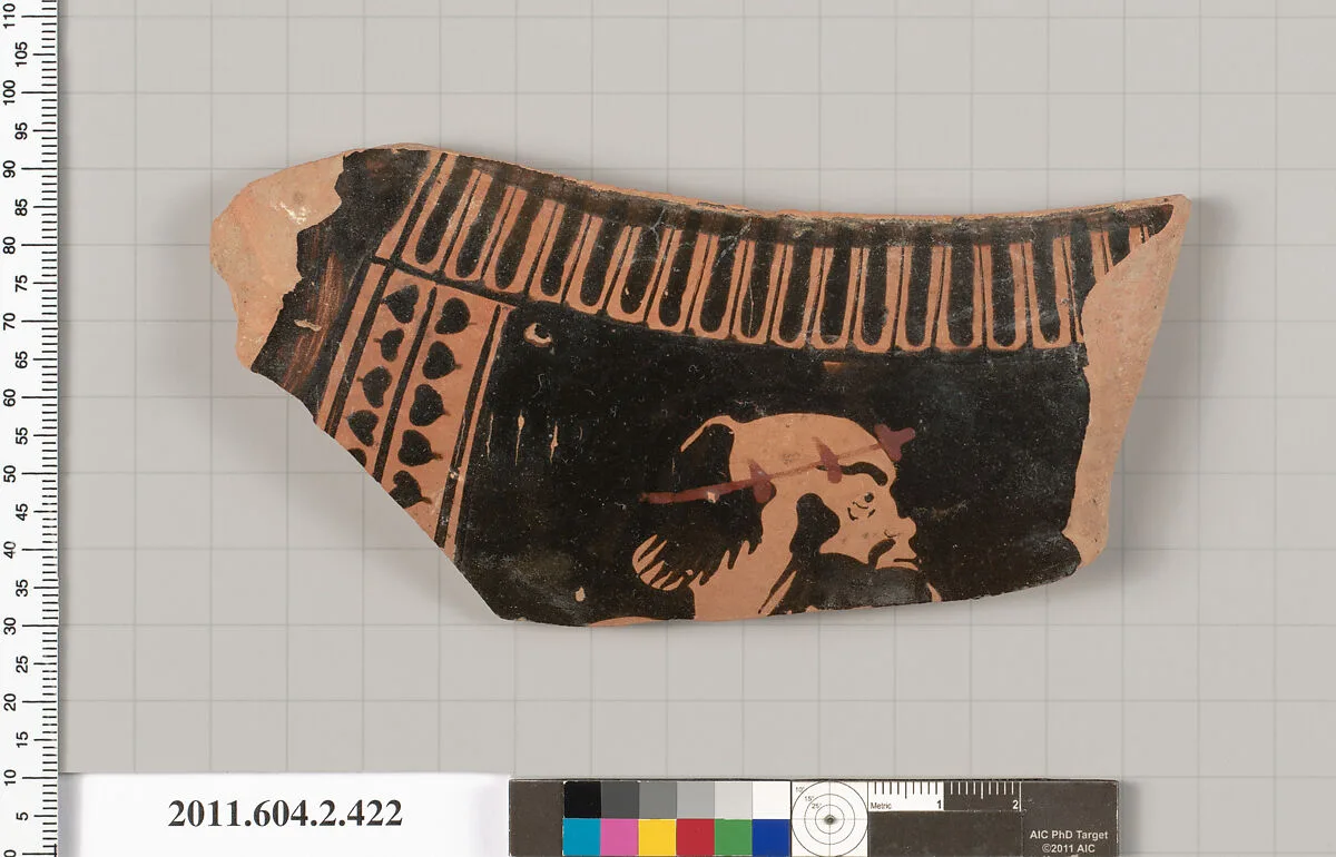 Terracotta fragment of a column-krater (bowl for mixing wine and water) — Unknown