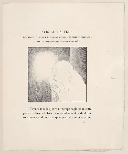 Page IX, woman praying (recto); page 372, a draped figure (verso), proofs from 'L'Imitation de Jésus Christ' — Maurice Denis|Ambroise Vollard
