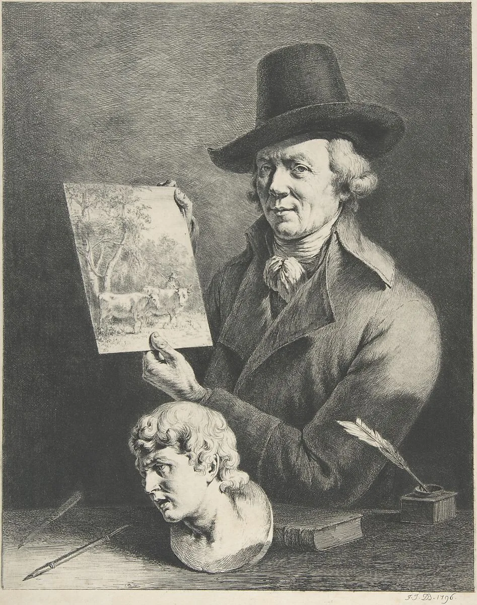 Self-Portrait (with Cows) — Jean Jacques de Boissieu