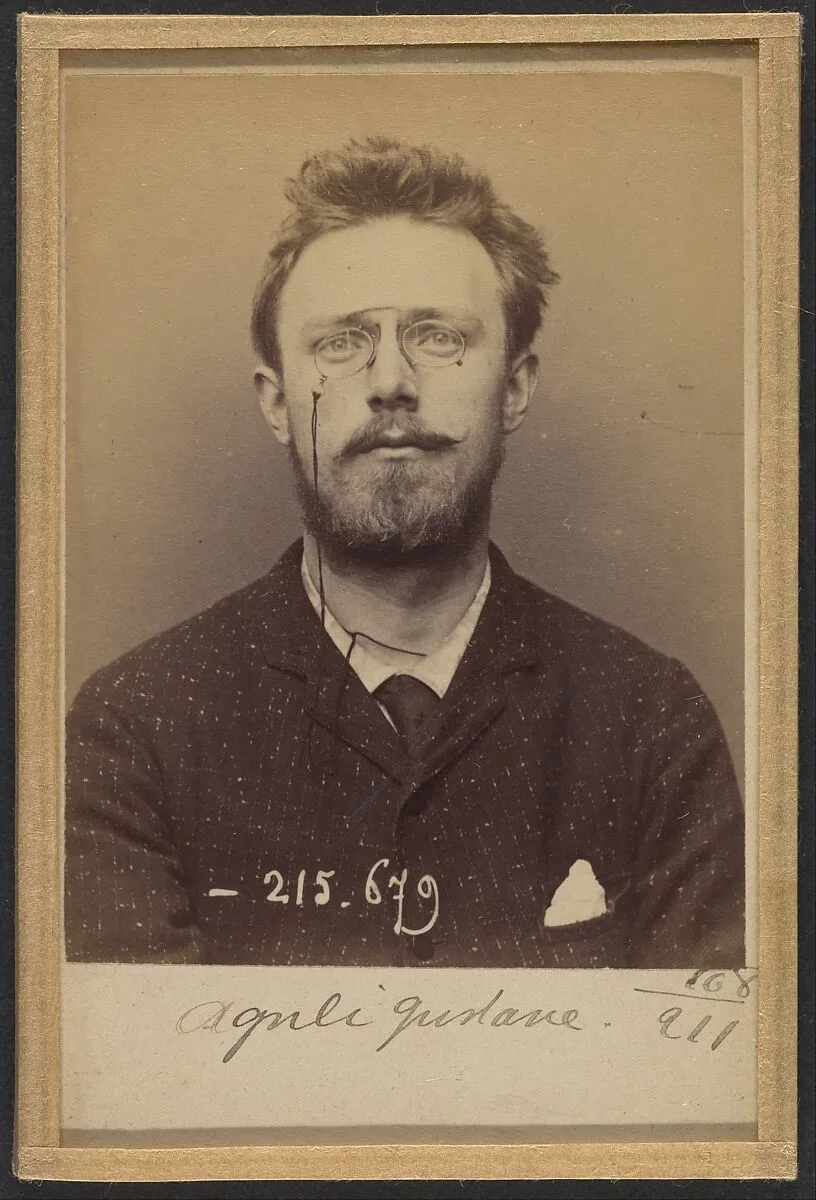 Aguéli Gustave. 24 ans, né à Sala (Suède) le 24-5-69. Artiste-peintre. Anarchiste. 14-3-94. — Ivan Aguéli|Alphonse Bertillon