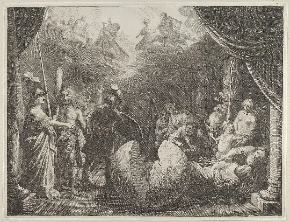 Plate 11: Allegory on the Discord in France, from Caspar Barlaeus, "Medicea Hospes" — Caspar Barlaeus|Joan and Cornelius Blaeu|Claes Moeyaert|Pieter Nolpe