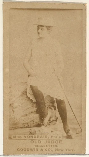 Mlle. Vondrais, Paris, from the Actors and Actresses series (N171) for Old Judge Cigarettes