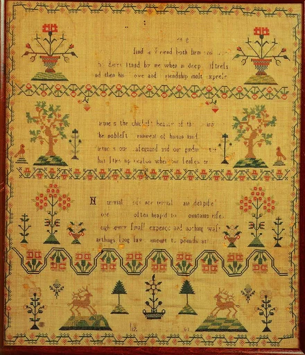 Embroidered sampler