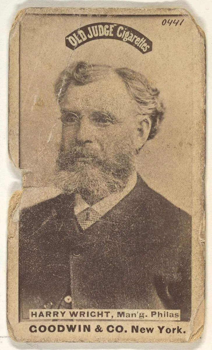 William Henry "Harry" Wright, Manager, Philadelphia, from the Old Judge series (N172) for Old Judge Cigarettes — Goodwin & Company