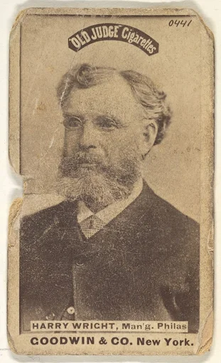 William Henry "Harry" Wright, Manager, Philadelphia, from the Old Judge series (N172) for Old Judge Cigarettes