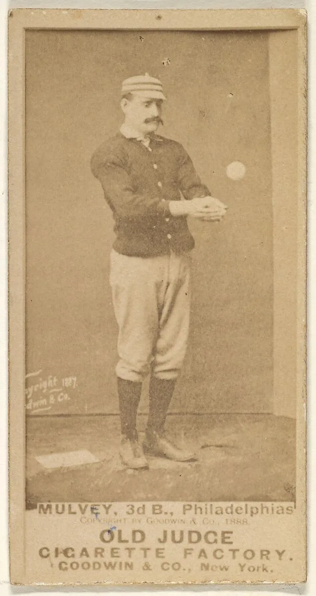 Joseph H. "Joe" Mulvey, 3rd Base, Philadelphia, from the Old Judge series (N172) for Old Judge Cigarettes — Goodwin & Company