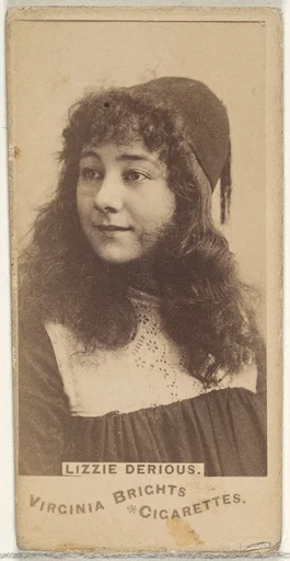 Lizzie Derious, from the Actors and Actresses series (N45, Type 1) for Virginia Brights Cigarettes