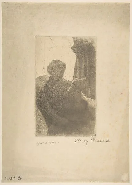Lydia Reading, Turned Toward Right — Mary Cassatt
