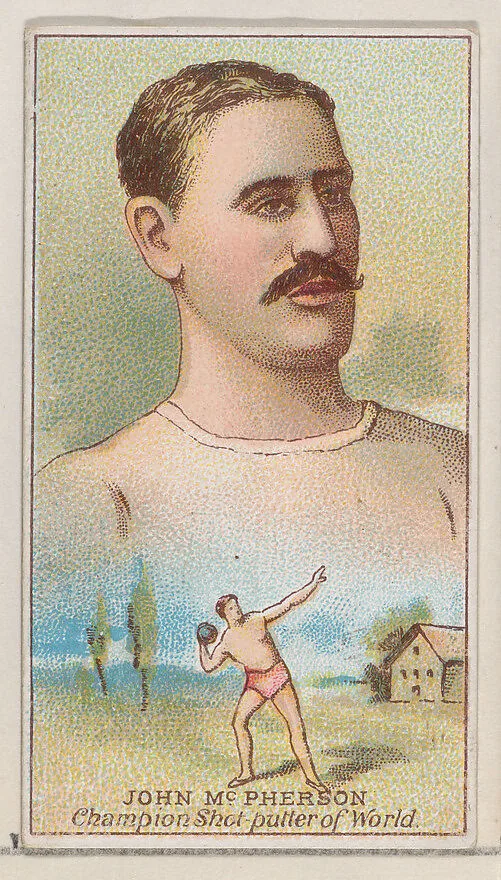 John McPherson, Champion Shot-putter of the World, from the Champions of Games and Sports series (N184, Type 2) issued by W.S. Kimball & Co. — W.S. Kimball & Co.
