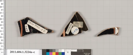 Terracotta fragments of kylikes (drinking cups)