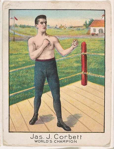 Jas. J. Corbett, from the Champion Athlete and Prize Fighter series (T220), issued by Mecca and Tolstoi Cigarettes — Mecca Cigarettes|Tolstoi Cigarettes