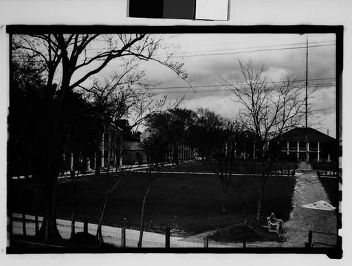[Greek Revival Houses Around Square, From Elevated Position, New Orleans Vicinity, Louisiana]