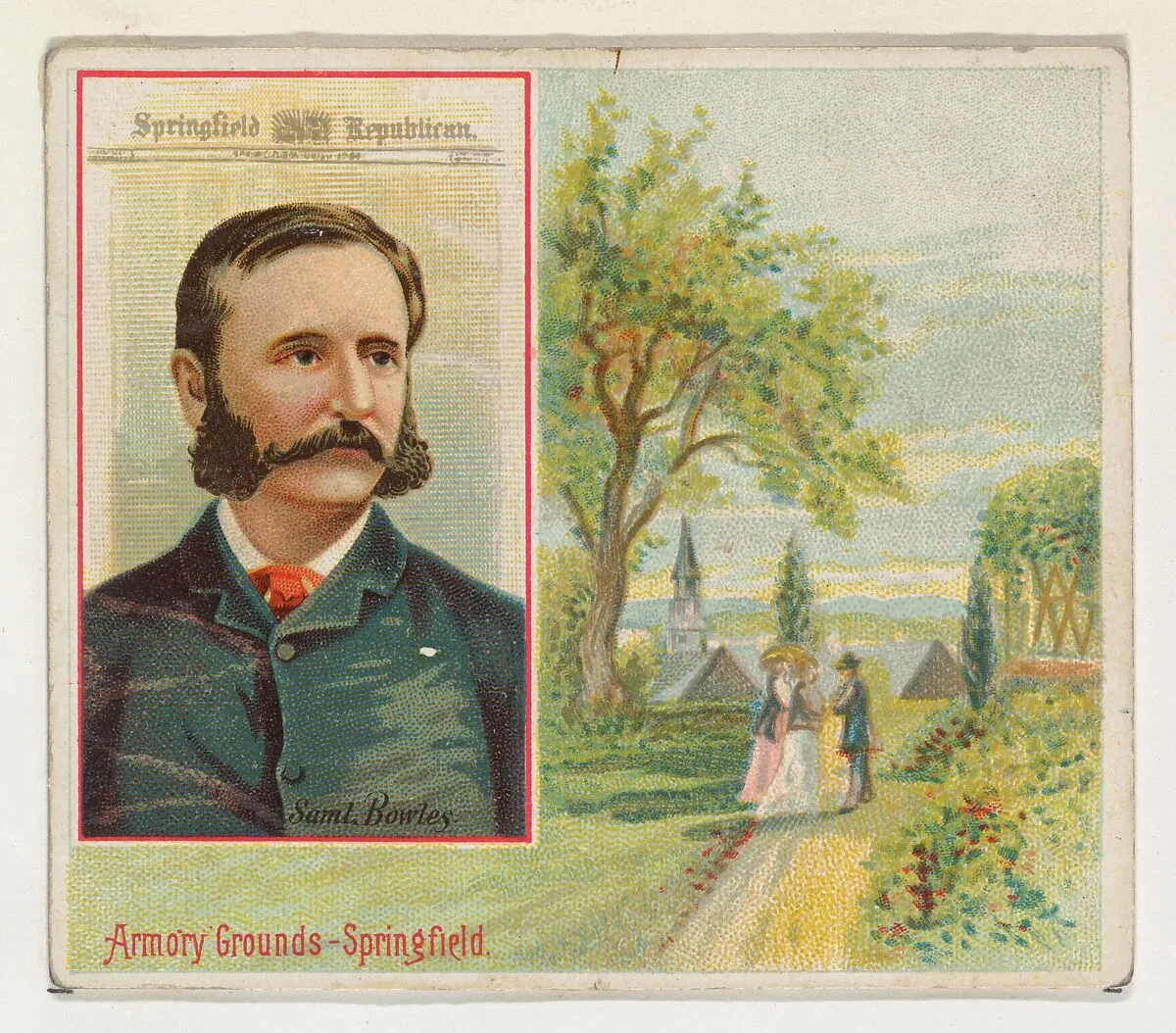 Samuel Bowles, Springfield Republican, from the American Editors series (N35) for Allen & Ginter Cigarettes — Allen & Ginter