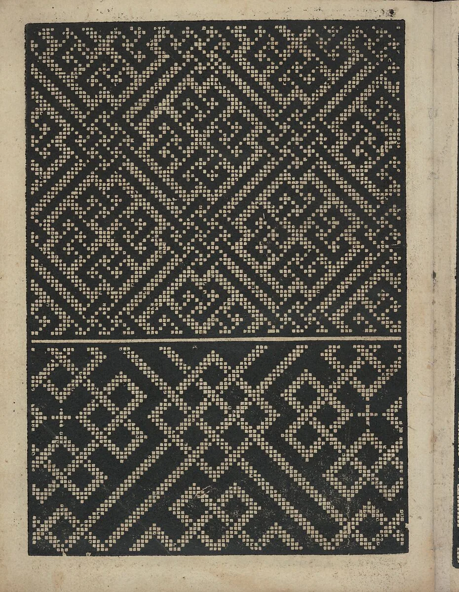 Libbretto nouellamete composto per maestro Domenico da Sera...lauorare di ogni sorte di punti, page 13 (verso) — Domenico da Sera