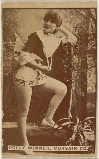 Polly Winner, Corsair Co., from the Actors and Actresses series (N45, Type 6) for Virginia Brights Cigarettes