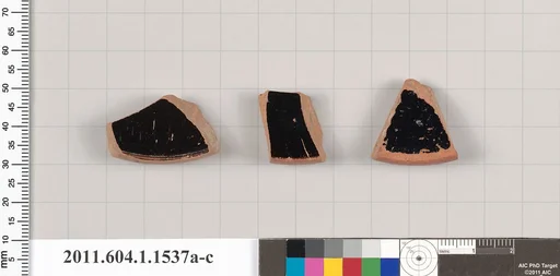 Terracotta fragments of kylikes (drinking cups)