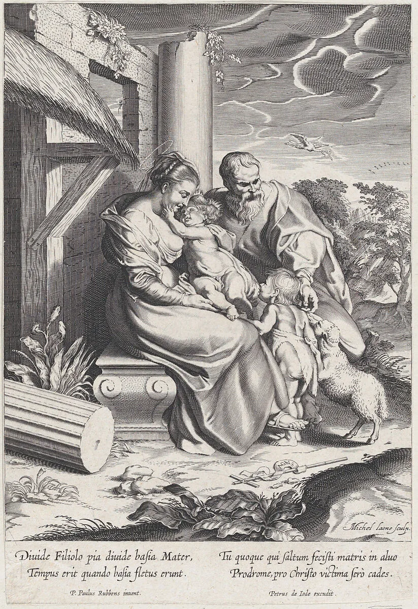 The Holy Family with Saint John the Baptist — Pieter de Jode I|Peter Paul Rubens|Michel Lasne