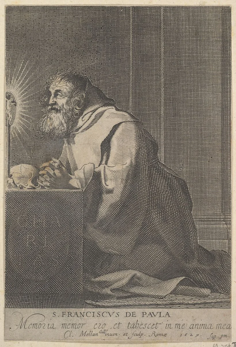 St. Francis de Paul — Claude Mellan
