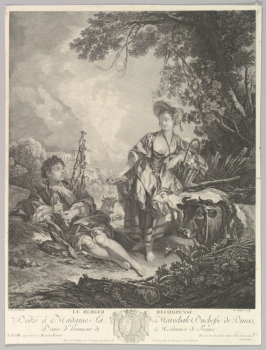 Le Berger Recompensé (The Rewarded Shepherd) — François Boucher|René Gaillard