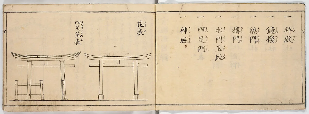 新板・宮雛型|New Illustrated Manual of Shrine Architecture (Shinpan/Miya hinagata) — Unknown
