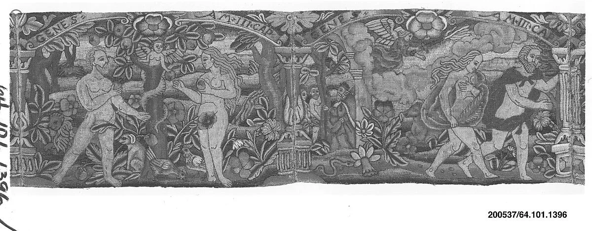 Needlepoint valance (one of three) — Unknown