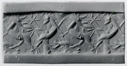 Cylinder seal with monster contest scene
