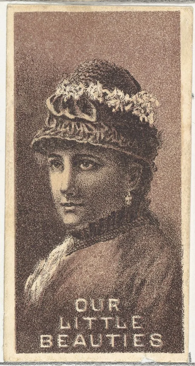 From the Actresses series (N57) promoting Our Little Beauties Cigarettes for Allen & Ginter brand tobacco products — Allen & Ginter|A. Hoen & Co.