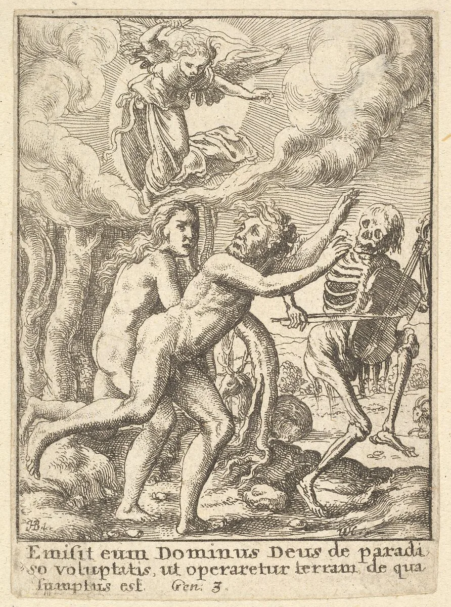 Paradise Lost, from the Dance of Death — Wenceslaus Hollar|Hans Holbein the Younger