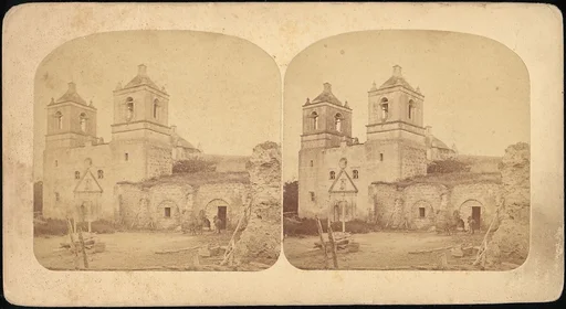 [Group of 4 Stereograph Views of California Missions]