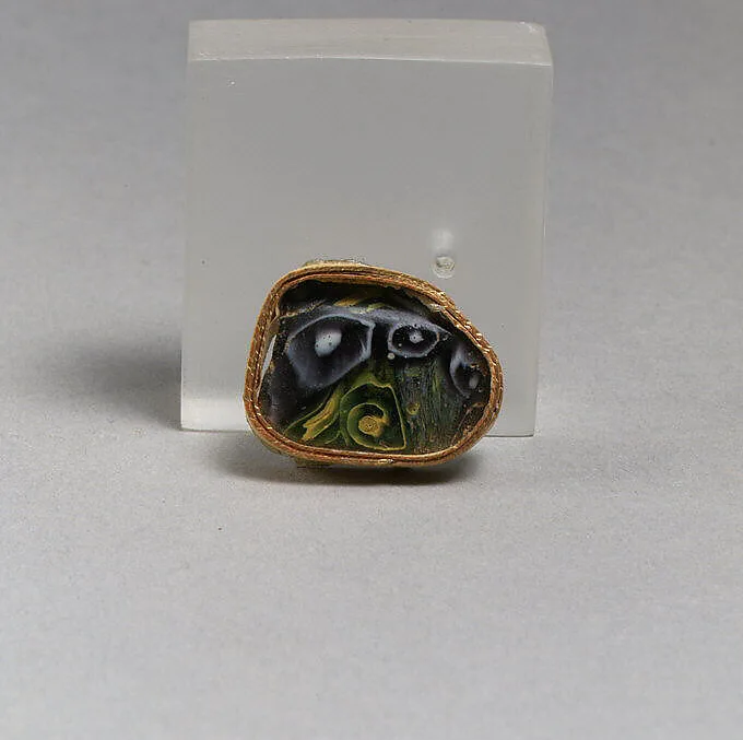 Glass mosaic fragment — Unknown