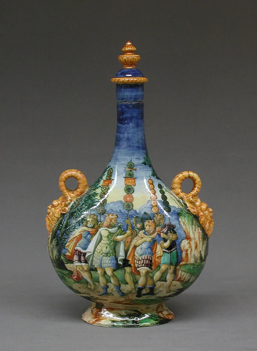Pilgrim bottle — Orazio Fontana