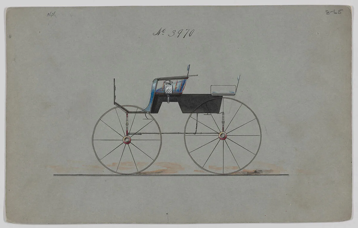Design for 4 seat Phaeton, no top, no. 3970 — Brewster & Co.|Herman Stahmer