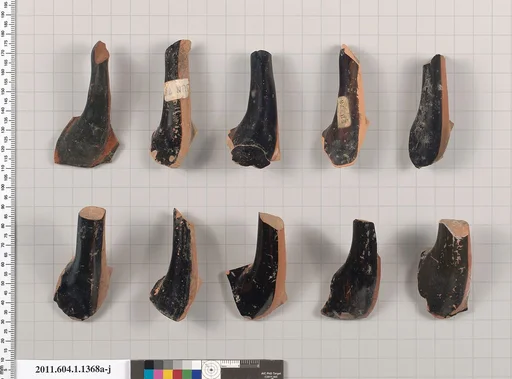 Terracotta fragments of kylikes (drinking cups)
