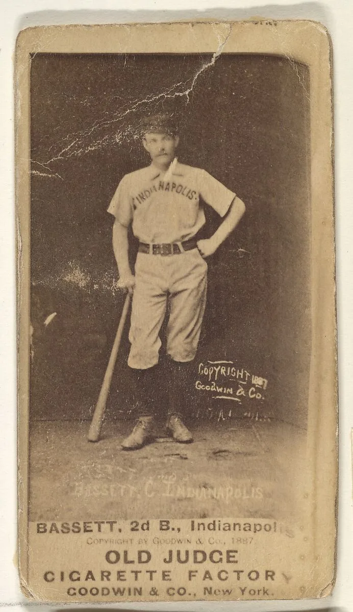 Bassett, 2nd Base, Indianapolis, from the Old Judge series (N172) for Old Judge Cigarettes — Goodwin & Company
