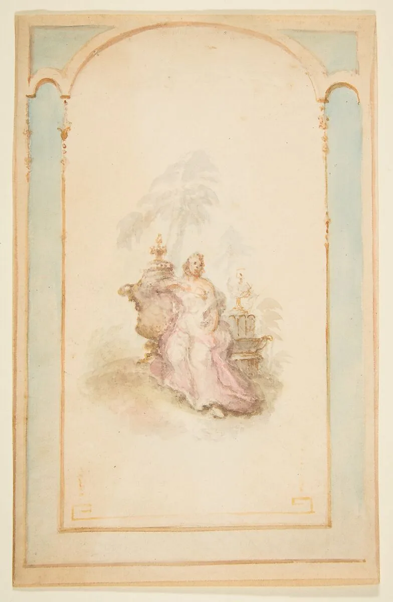 Ornament Design for Wall Panel — Anonymous, French, 19th century
