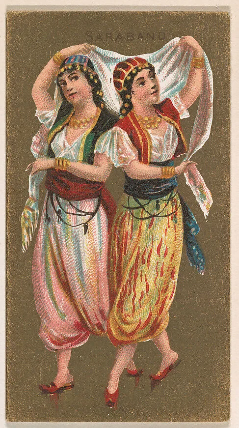 Saraband, from National Dances (N225, Type 2) issued by Kinney Bros. — Kinney Brothers Tobacco Company