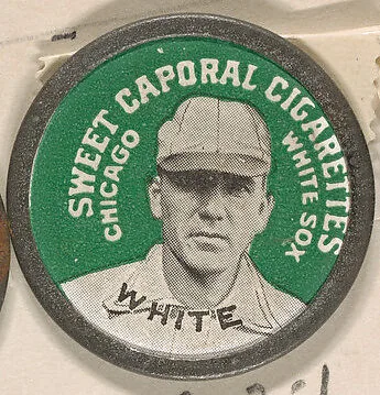 White, Chicago White Sox (green), from the Domino Discs series (PX7), issued by Kinney Brothers — Kinney Brothers Tobacco Company