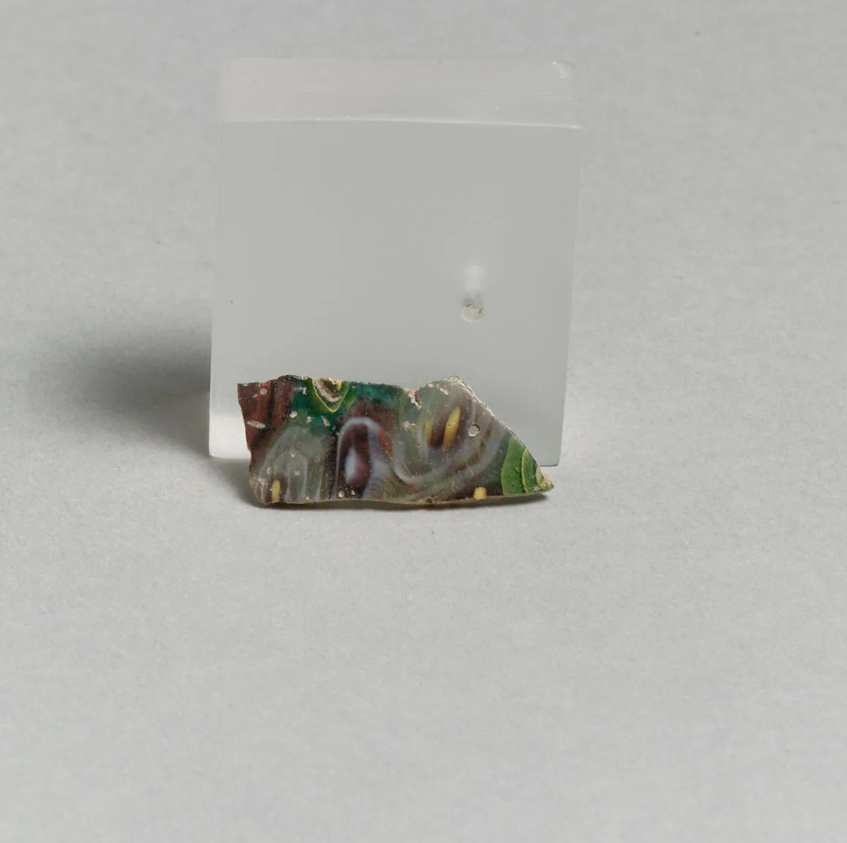 Glass mosaic fragment — Unknown