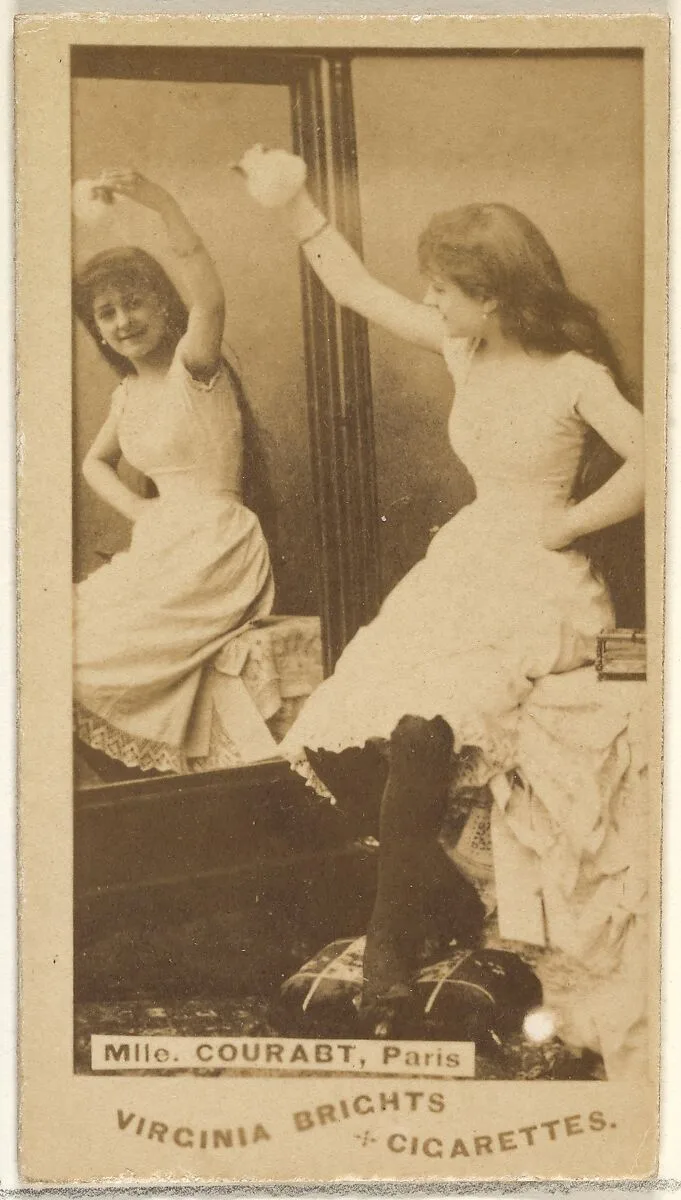 Mlle. Courabt, Paris, from the Actors and Actresses series (N45, Type 1) for Virginia Brights Cigarettes — Allen & Ginter
