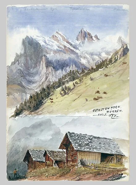 Gspaltenhorn, Mürren (from "Splendid Mountain Watercolours" Sketchbook) — John Singer Sargent