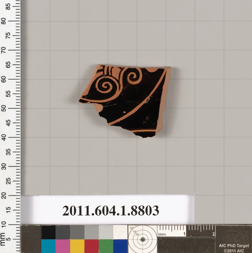 Terracotta fragment of a kylix (drinking cup) — Unknown